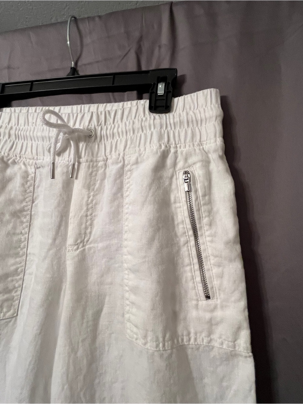 Athleta White Drawstring linen pants size 6 - Picture 3 of 11